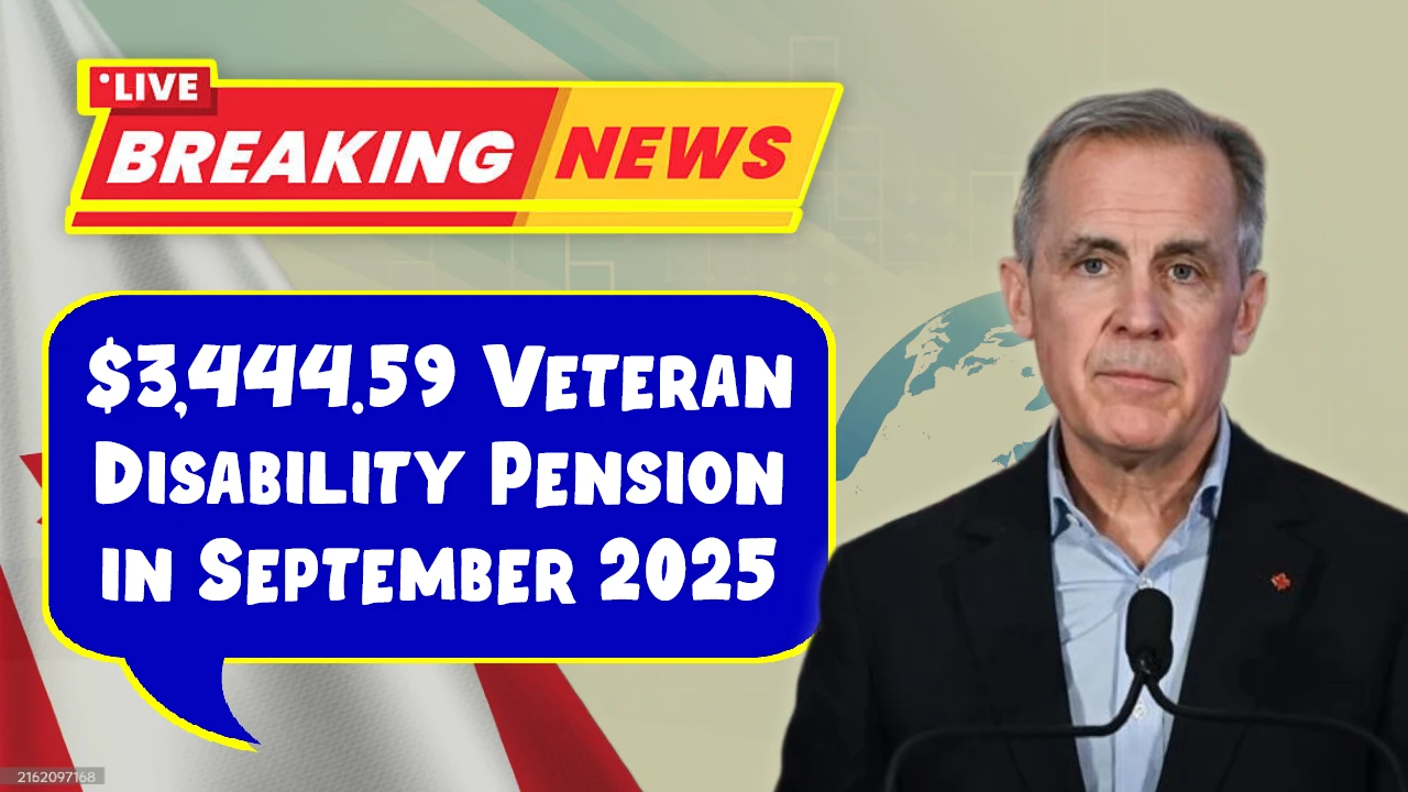 $3,444.59 Veteran Disability Pension